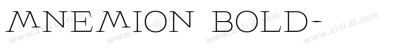 Mnemion Bold字体转换